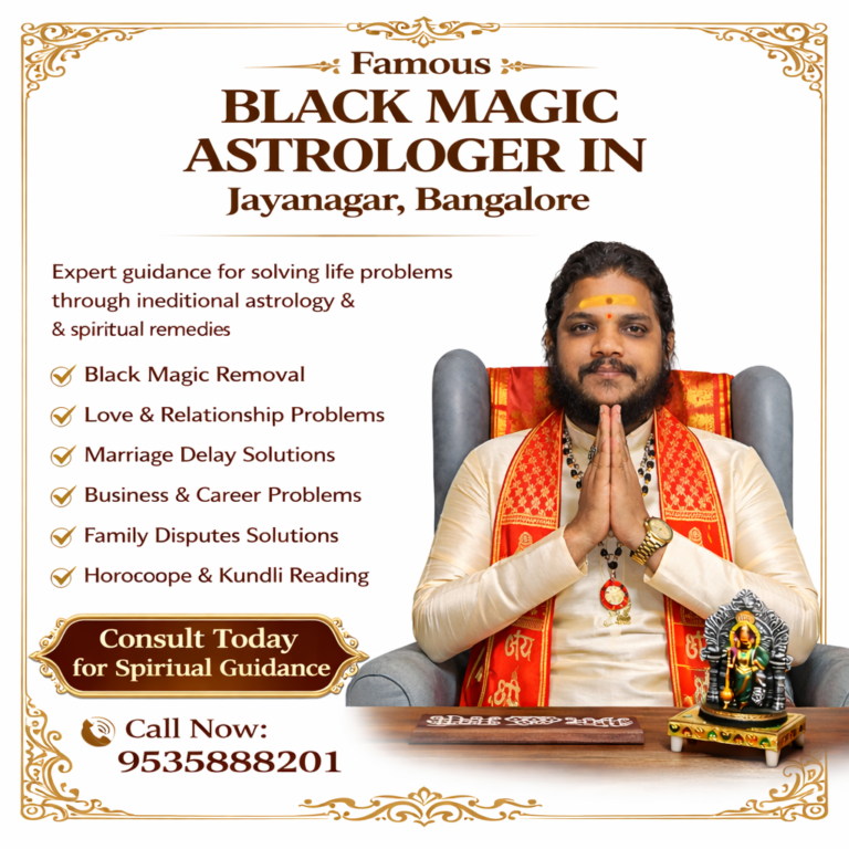 Black Magic Astrologer in Jayanagar Bangalore Sri Sai Raghavendra Guruji providing spiritual guidance and astrology consultation