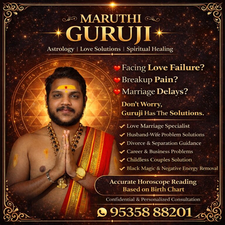 Black Magic Astrologer in Vijayanagar Bangalore Maruthi Guruji providing love problem solution astrology consultation and horoscope reading