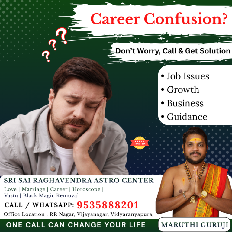 Career confusion solution astrologer in RR Nagar Bangalore Maruthi Guruji job problem guidance expert